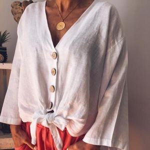 cotton and linen blouse